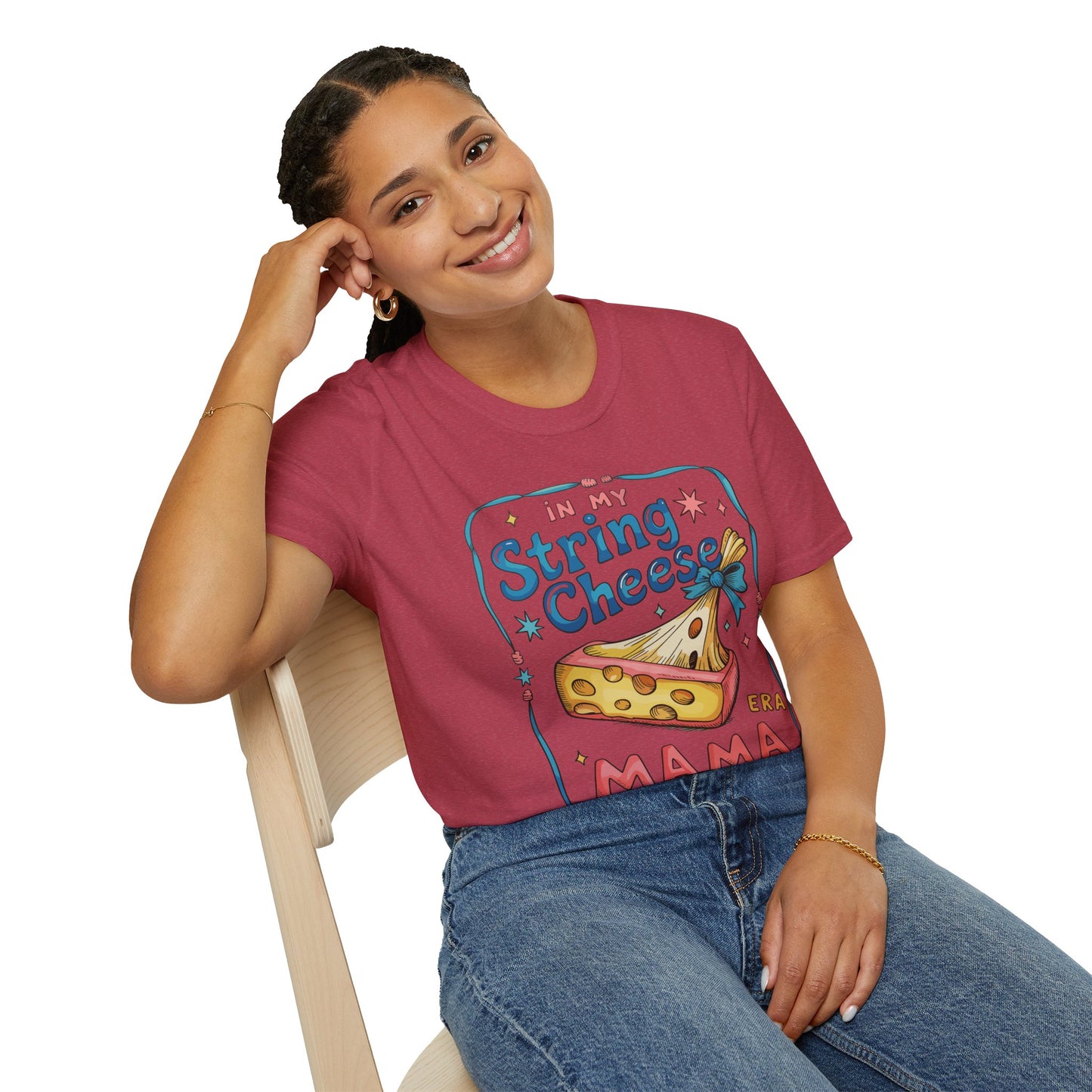 String Cheese Mama T-Shirt – Vintage Cheese Lover Mom Tee