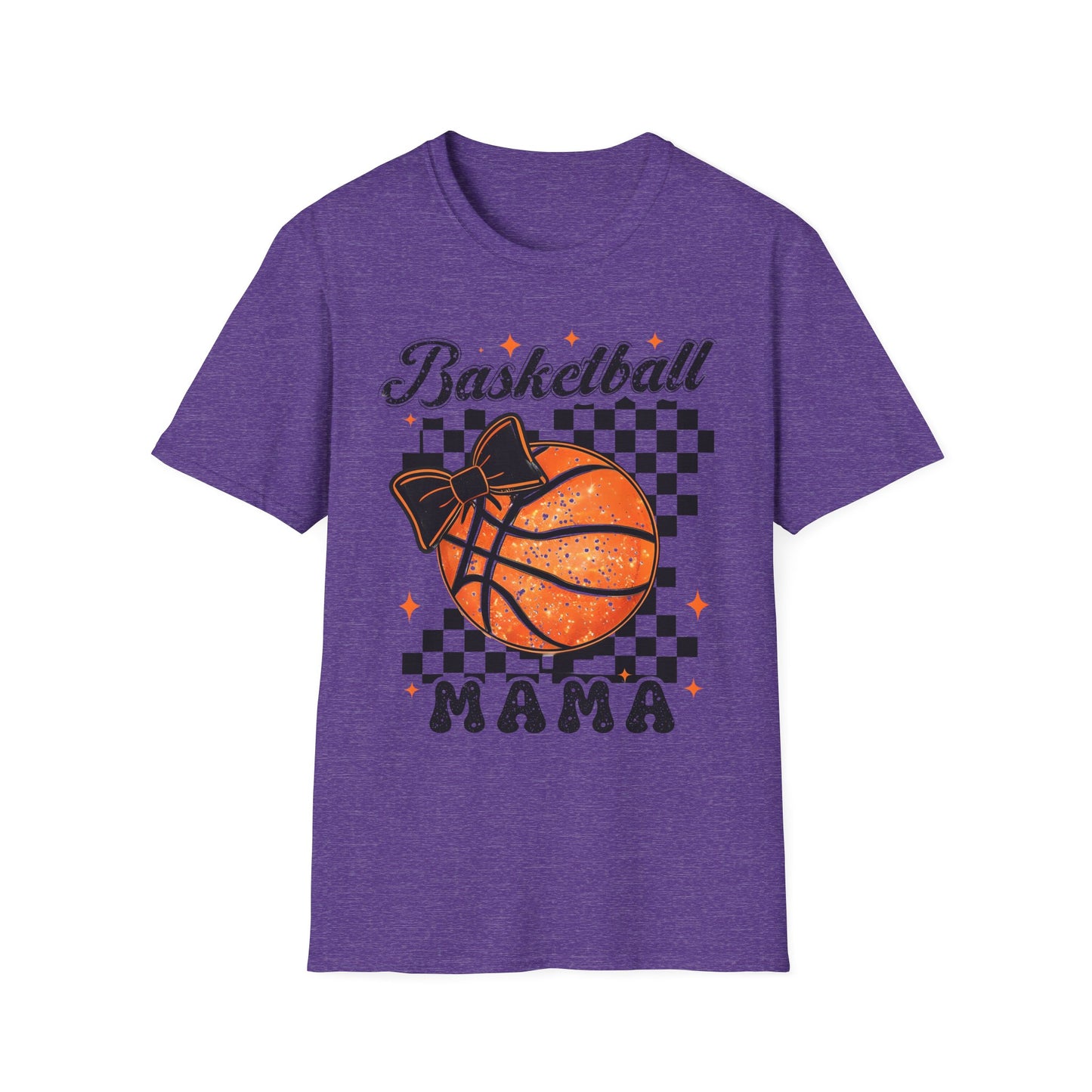 Basketball Mama T-Shirt — Checkered Retro Basketball Mom Tee