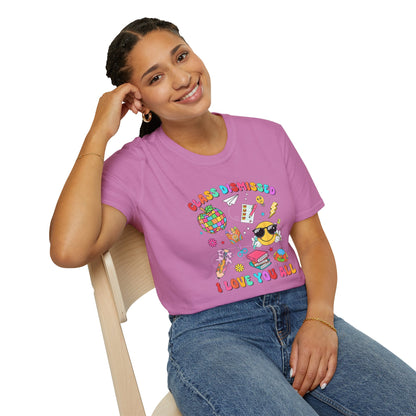 Teacher End of School T-Shirt — “Class Dismissed I Love You All” Colorful Celebration Tee