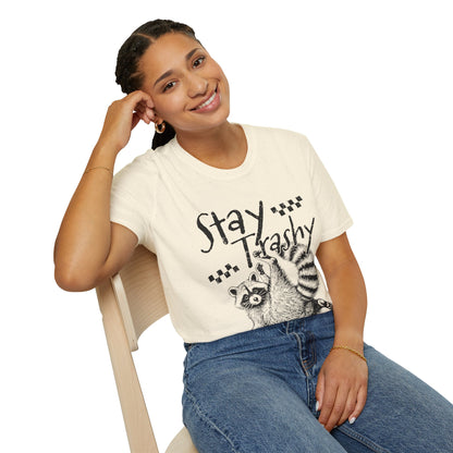 Stay Trashy Raccoon T-Shirt — Vintage Cute Trash Panda Graphic Tee