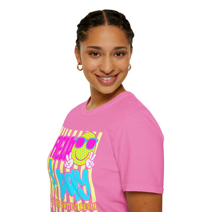 Field Day Teacher T-shirt Yellow Stripes