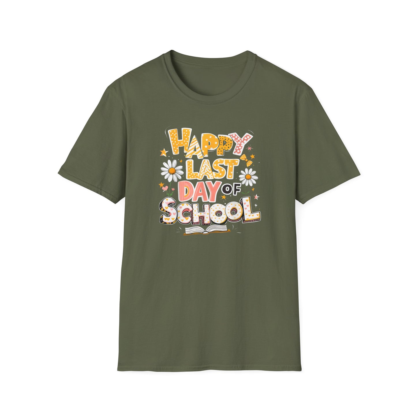 Happy Last Day of School T-Shirt — Cute Retro Daisy End-of-Year Tee