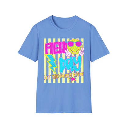 Field Day Teacher T-shirt Yellow Stripes