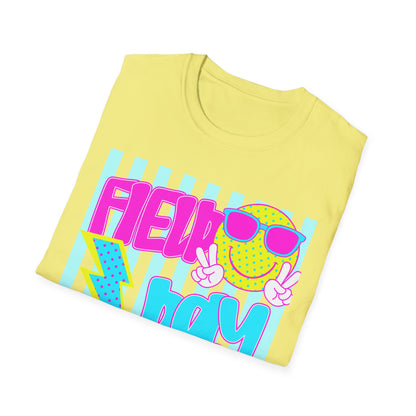 Field Day Teacher T-shirt Blue Stripes