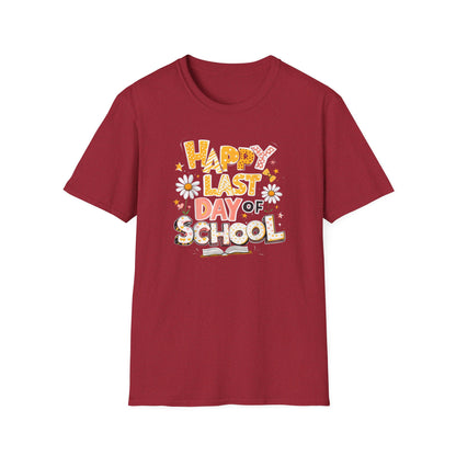 Happy Last Day of School T-Shirt — Cute Retro Daisy End-of-Year Tee