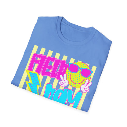 Field Day Teacher T-shirt Yellow Stripes