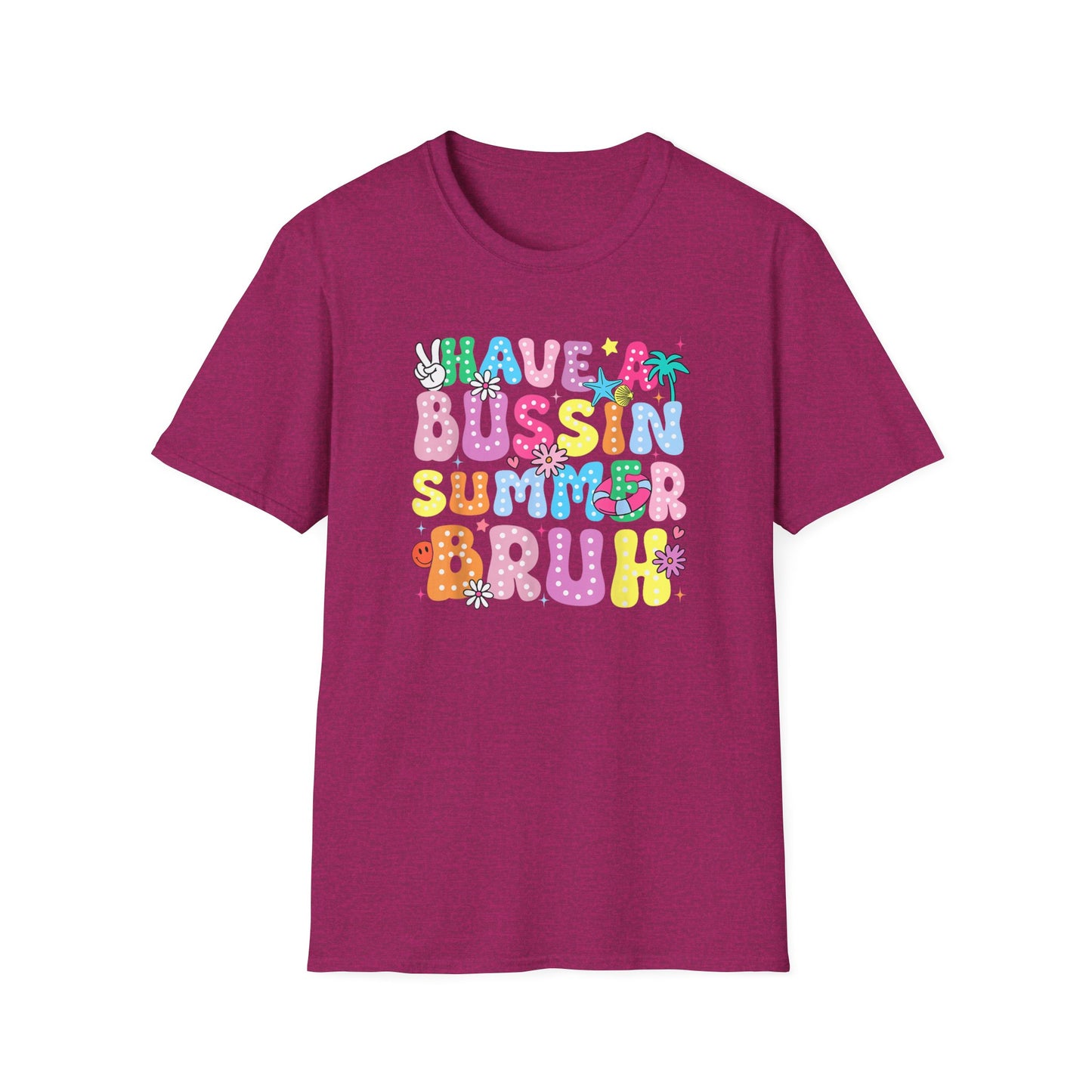 Teacher End of School T-Shirt – "Have a Bussin Summer" Colorful School Staff Tee