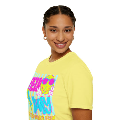 Field Day Teacher T-shirt Blue Stripes