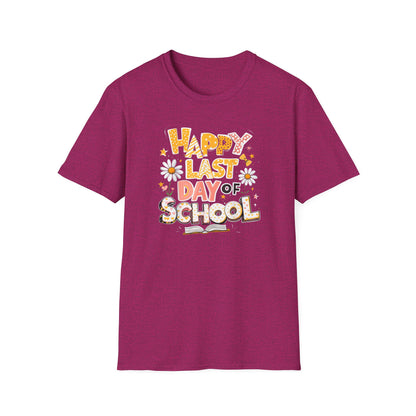 Happy Last Day of School T-Shirt — Cute Retro Daisy End-of-Year Tee