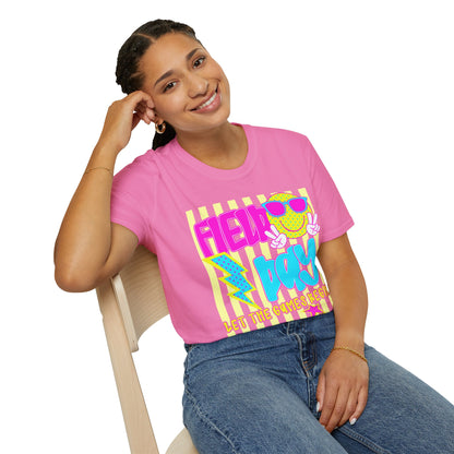 Field Day Teacher T-shirt Yellow Stripes