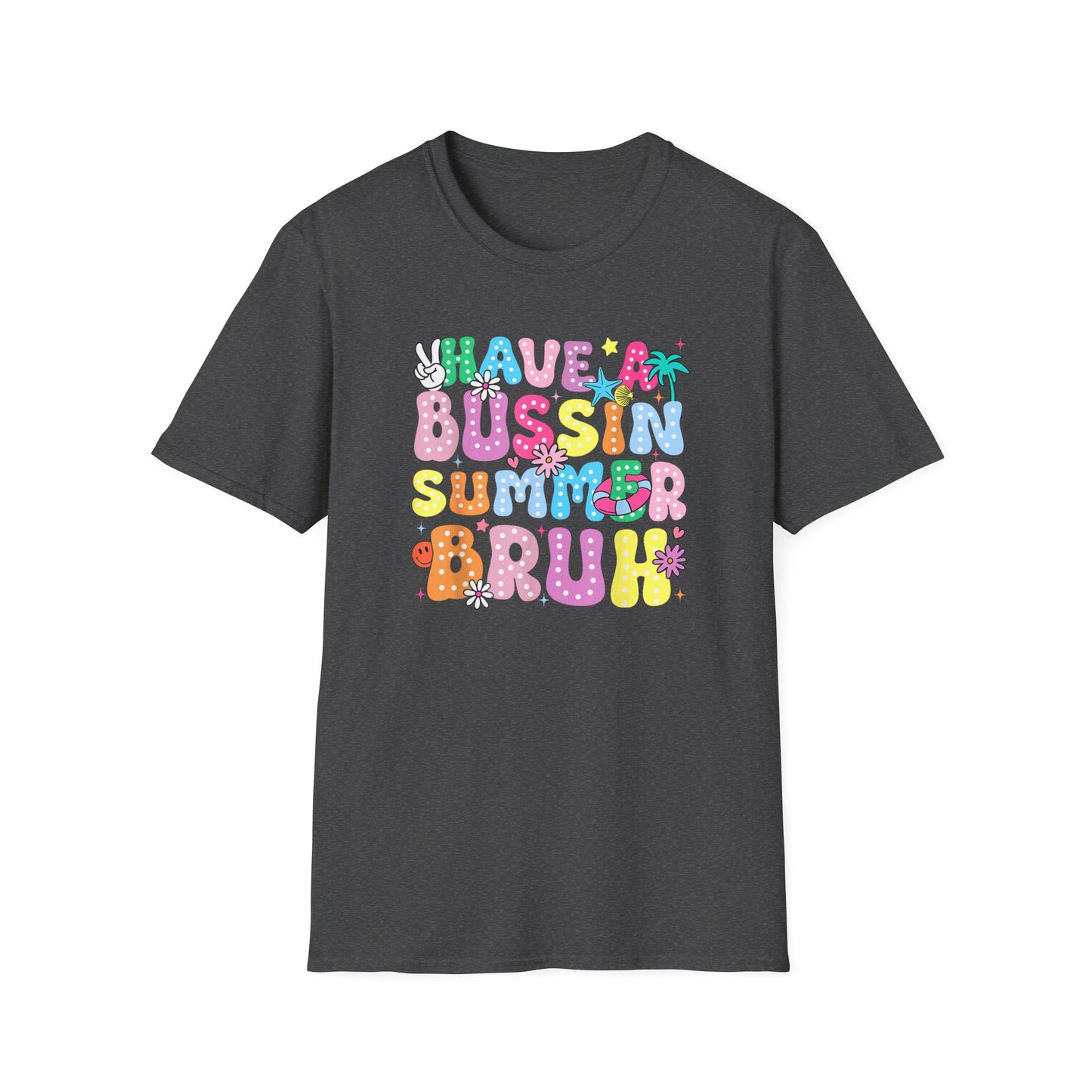 Teacher End of School T-Shirt – "Have a Bussin Summer" Colorful School Staff Tee
